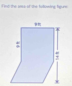 Find the area of the following figure: