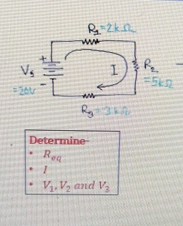 Determine-
R_eq
1
V_1, V_2 and V_3