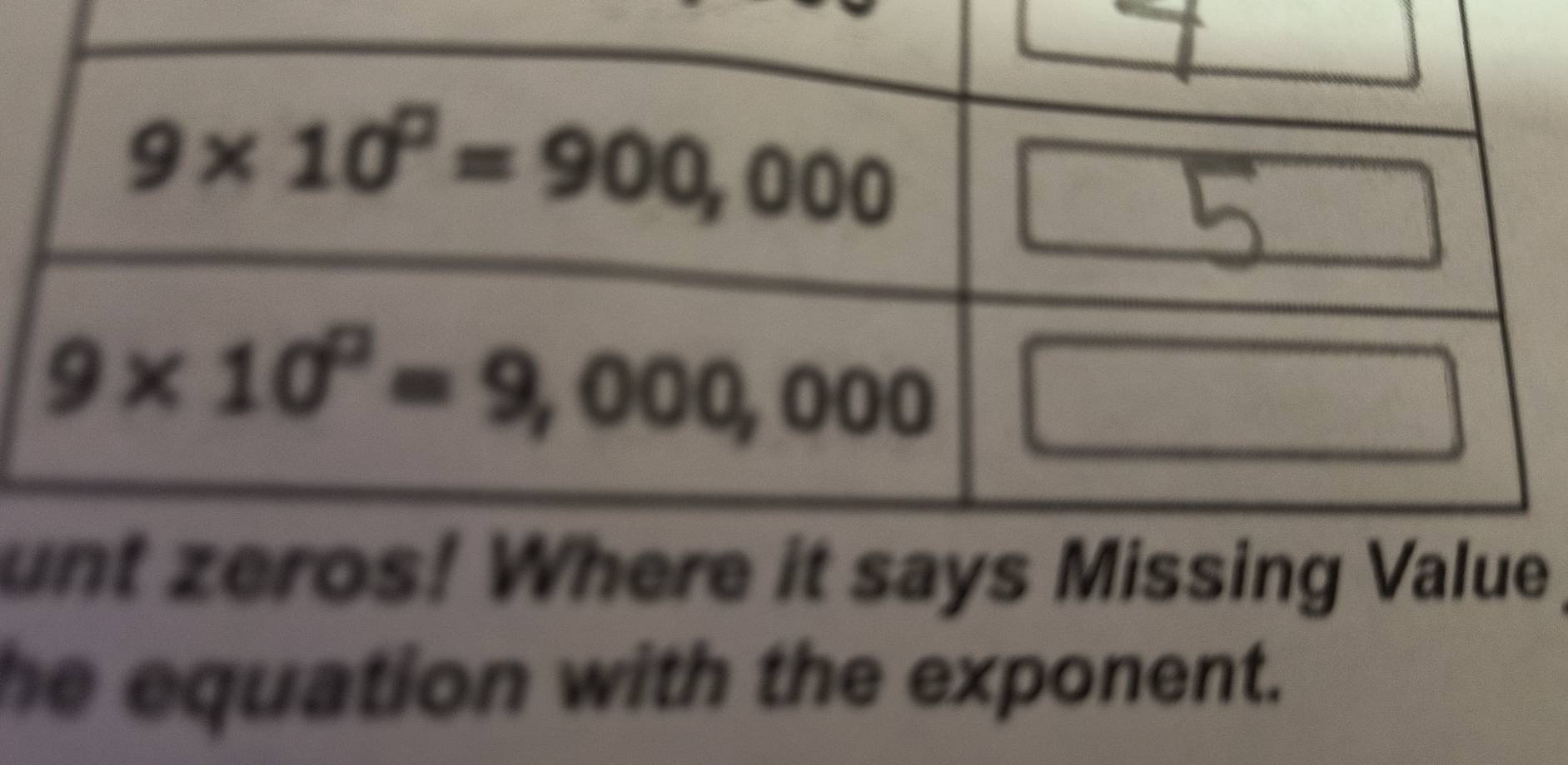 he equation with the exponent.