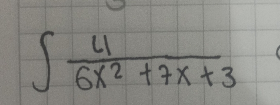 ∈t  4/6x^2+7x+3 