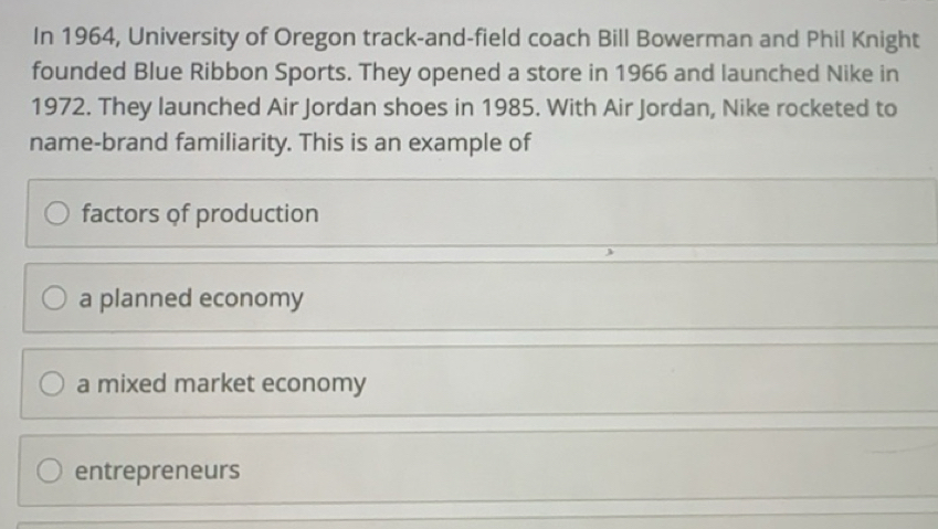 Solved: In 1964, University of Oregon track-and-field coach Bill ...