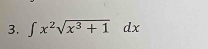 ∈t x^2sqrt(x^3+1)dx