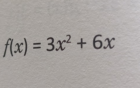 f(x)=3x^2+6x