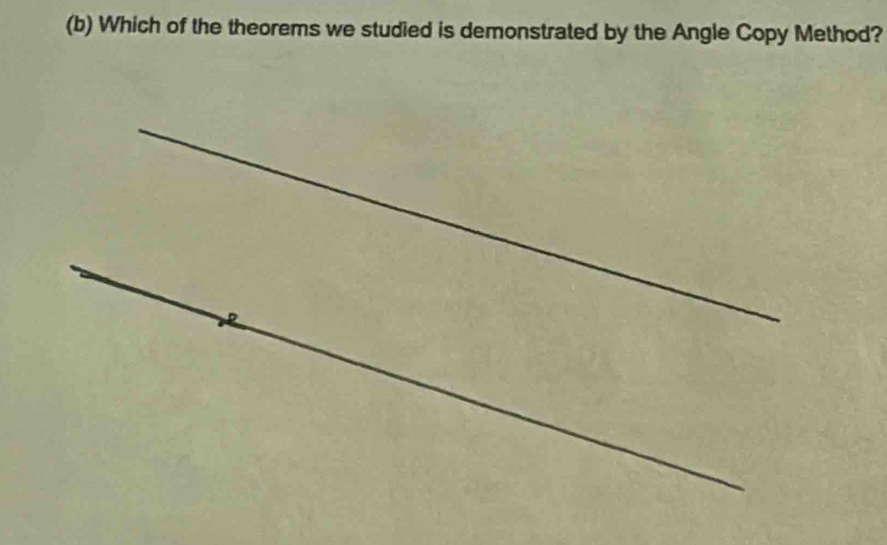 Which of the theorems we studied is demonstrated by the Angle Copy Method?