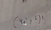 (4x^2y^(-1))^2