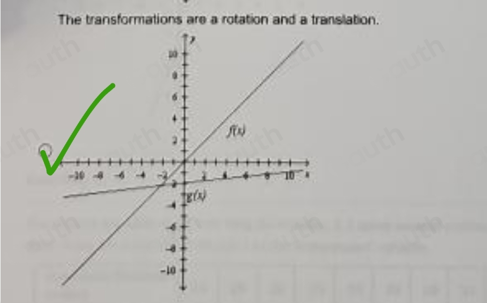 The transformations are a rotation and a translation.