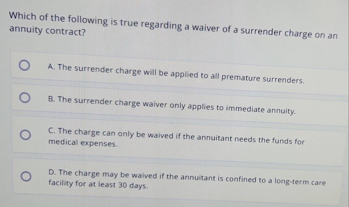 Solved: Which of the following is true regarding a waiver of a ...
