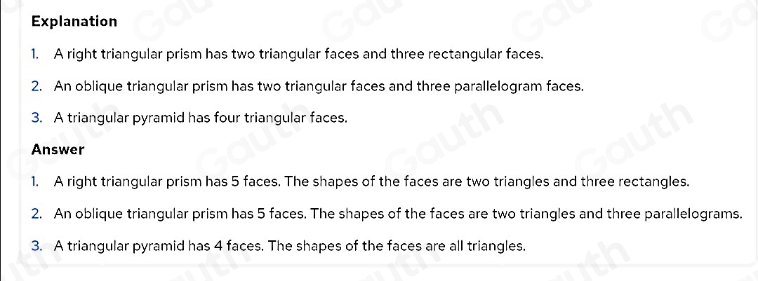 Solved: How Many Faces? shapes of the faces? . How many faces does a ...