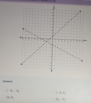 419164f5b072f726a 
Answer
(-6,-4)
(-2,1)
(8,8)
(0,-7)