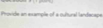 Provide an example of a cultural landscape.