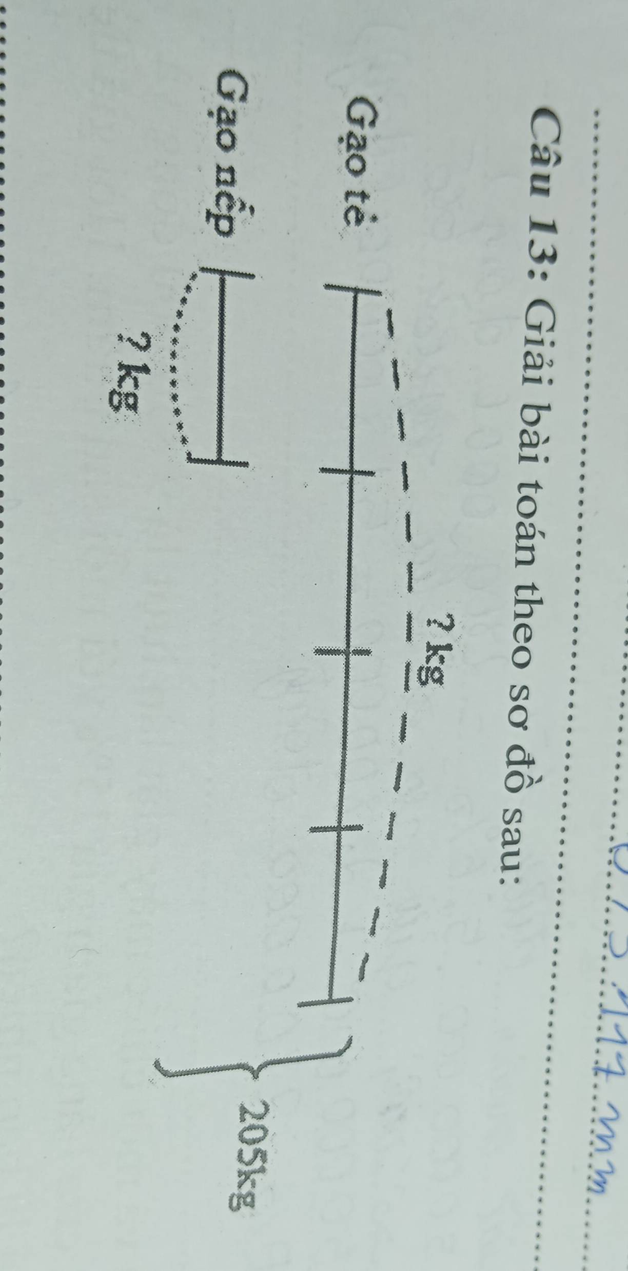 Giải bài toán theo sơ đồ sau: