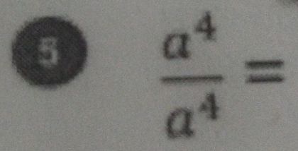  a^4/a^4 =