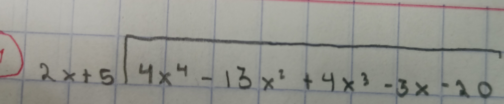 2x+5sqrt(4x^4-13x^2+4x^3-3x-20)