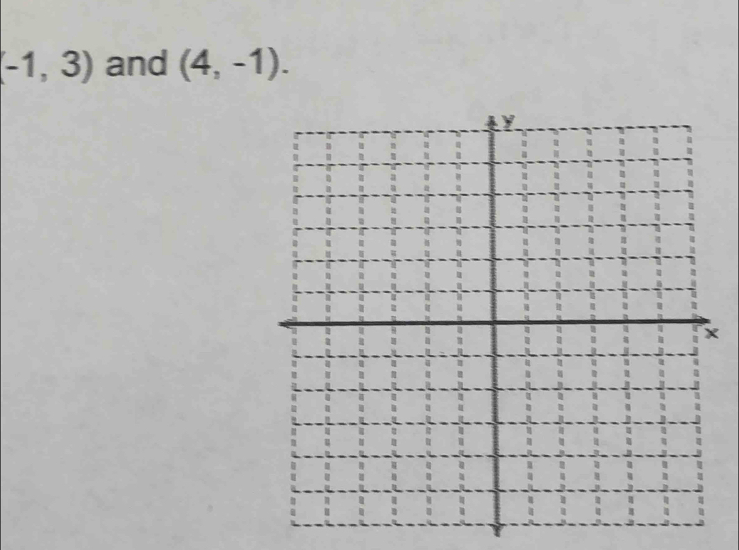 (-1,3) and (4,-1).