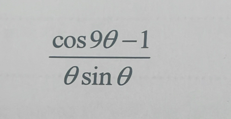  (cos 9θ -1)/θ sin θ  