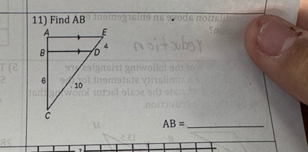 Find AB
AB= _