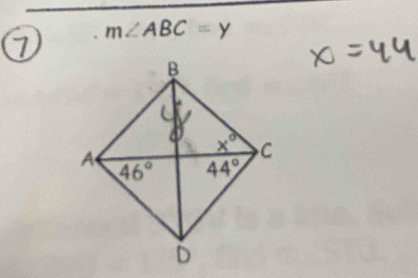 m∠ ABC=y
7