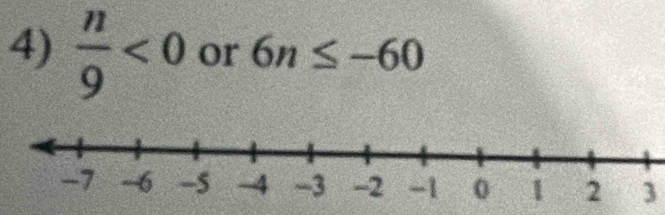  n/9 <0</tex> or 6n≤ -60
3