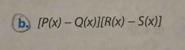 [P(x)-Q(x)][R(x)-S(x)]