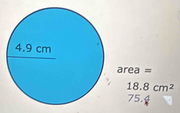 area =
18.8cm^2
75.4