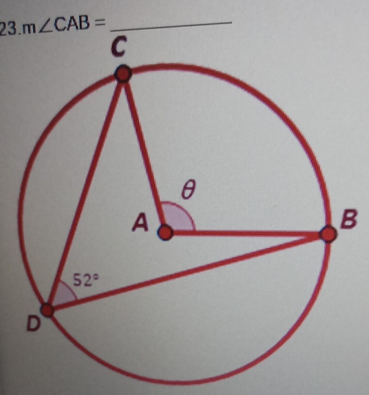 23.m∠ CAB=
B