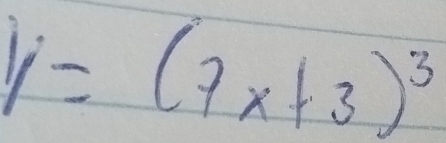 V=(7x+3)^3