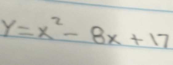 y=x^2-8x+17