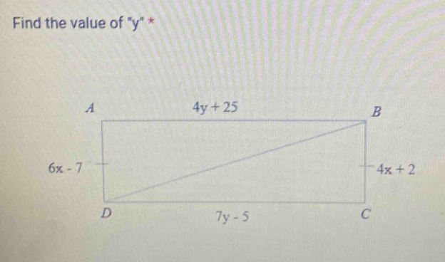 Find the value of 'y' *