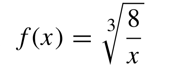 f(x)=sqrt[3](frac 8)x