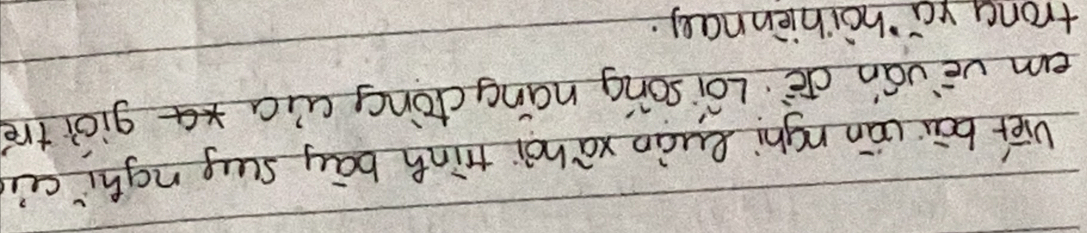 vér bāi uān nghì luàn xāhoi tinh bāy sug nghi ai 
em vèván dè Lói song náng dong aia giòi tre 
trona va `hoiniènnaey.