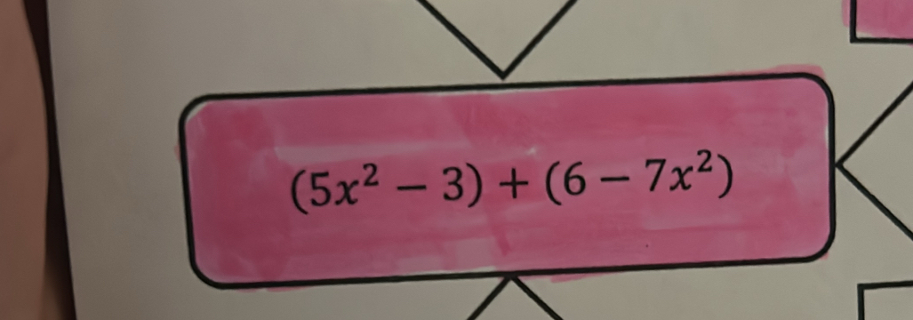 (5x^2-3)+(6-7x^2)