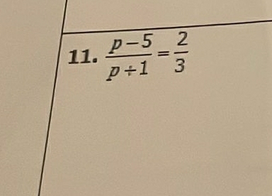  (p-5)/p+1 = 2/3 