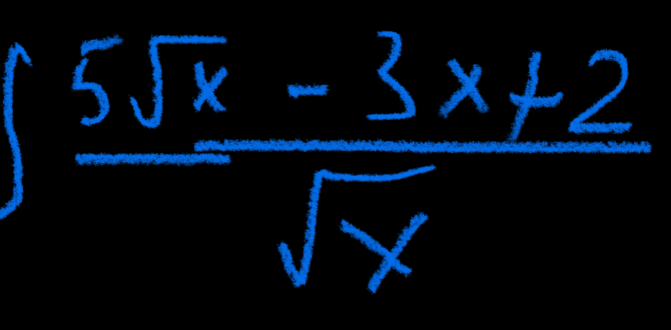 ∈t  (5sqrt(x)-3x+2)/sqrt(x) 