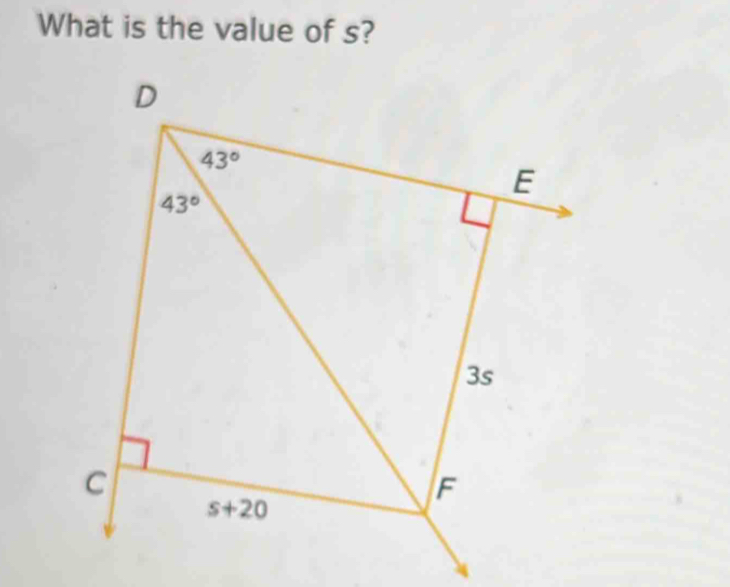 What is the value of s?