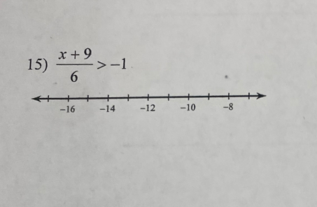  (x+9)/6 >-1