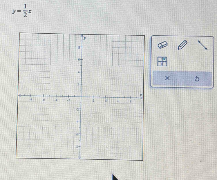 y= 1/2 x
× a