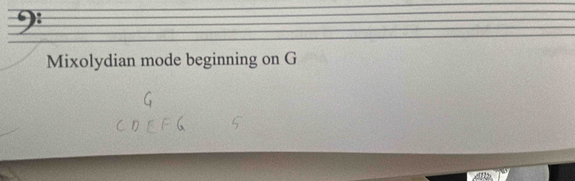 Mixolydian mode beginning on G