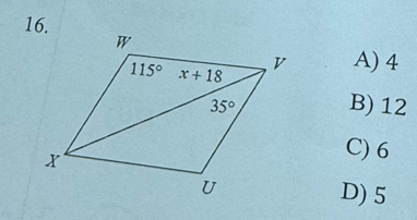 A) 4
B) 12
C) 6
D) 5