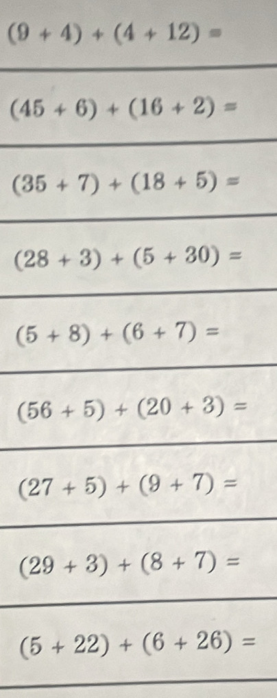 (9+4)+(4+12)=
_