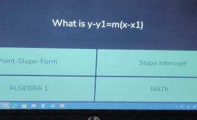 What is y-y1=m(x-x1)
P