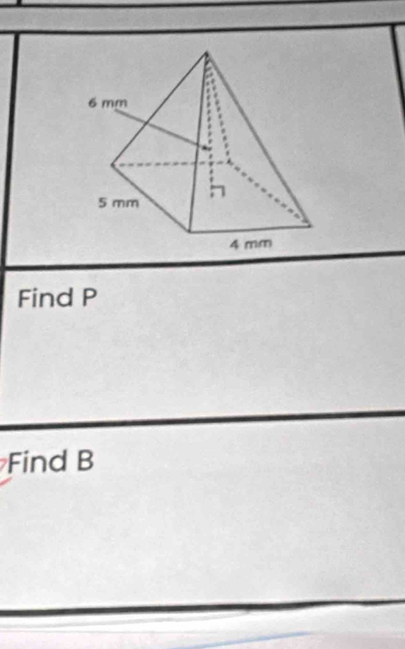 Find P
Find B