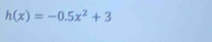 h(x)=-0.5x^2+3