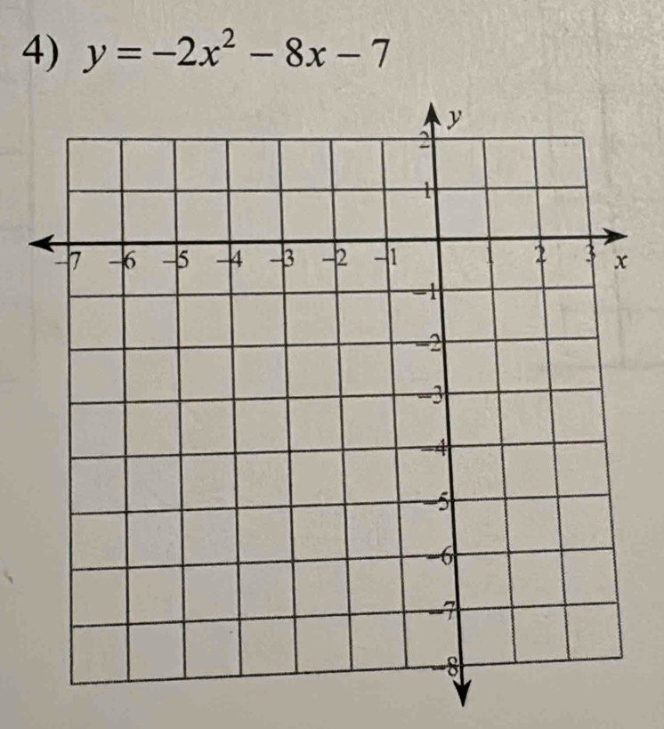 y=-2x^2-8x-7