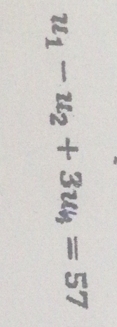 u_1-u_2+3u_4=57