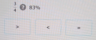  3/4  ? 83% < =