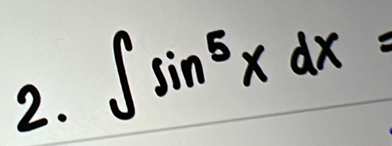 ∈t sin^5xdx=