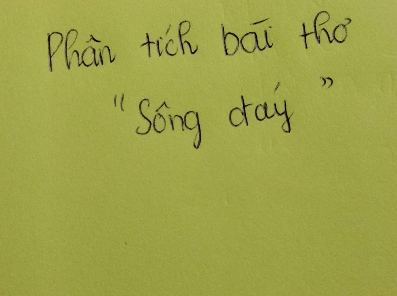 Phan tich bāi tho 
( 
Song cray