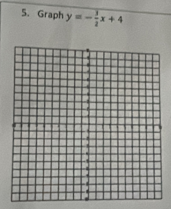 Graph y=- 3/2 x+4