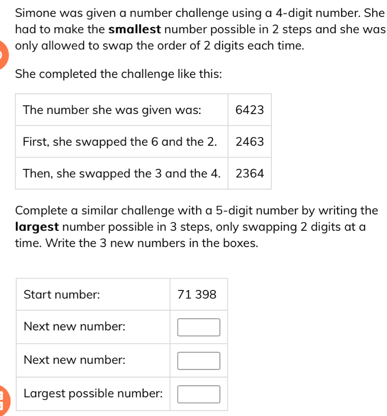 Giải quyết:Simone was given a number challenge using a 4 -digit number ...