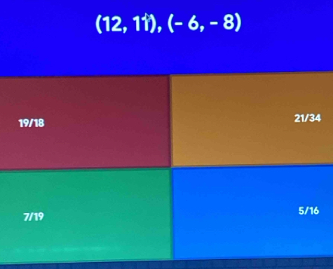 (12,11), (-6,-8)